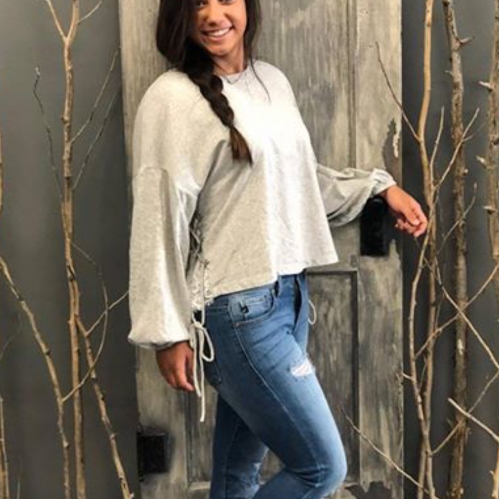 Women’s top, side lace up